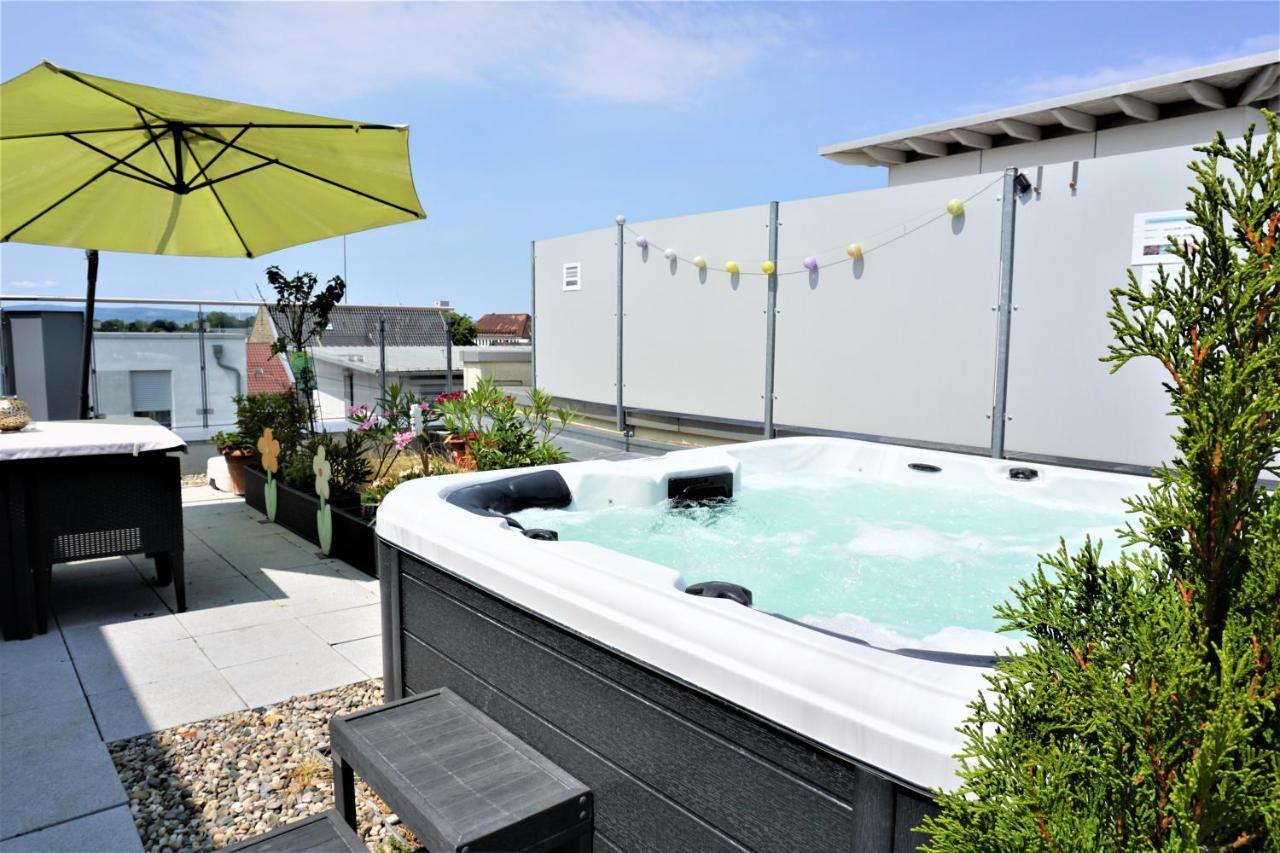 Panorama Penthouse Apartment Mit Klima Und Whirlpool Fuer Bis Zu 6 Personen Frankenthal  Eksteriør bilde